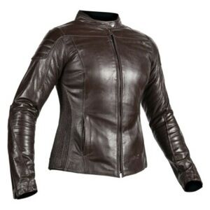 BILT Women’s Arcadia Leather Motorcycle Jacket Dark Brown Size Large Padded